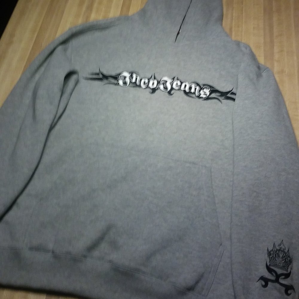 JNCO Jeans Pullover Hooded Sweatshirt Gray Sz M